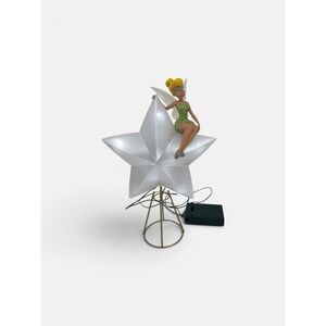 Disney Store TINKERBELL TREE‎ TOPPER Fairy Wishing Star Light Up Christmas Rare